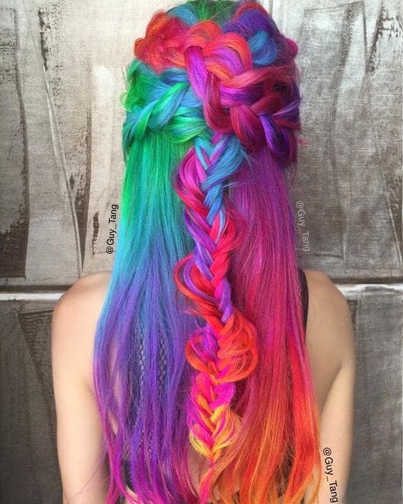21 Fabulous Rainbow Hair Color Ideas 2018 - 2019 - On Haircuts