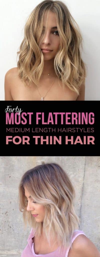 15 Gorgeous Medium Length Hairstyles for Thin Hair 2019 - On Haircuts